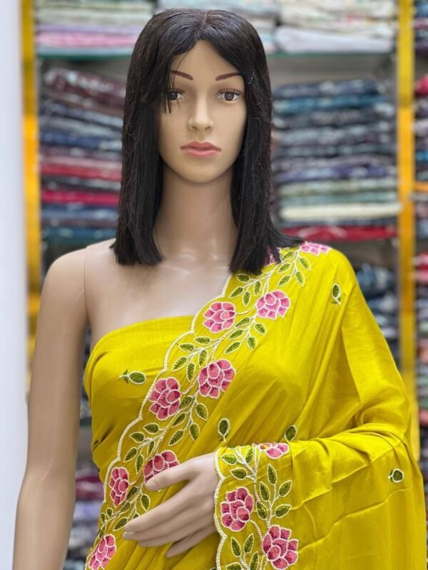 Chinon silk sarees - Image 7