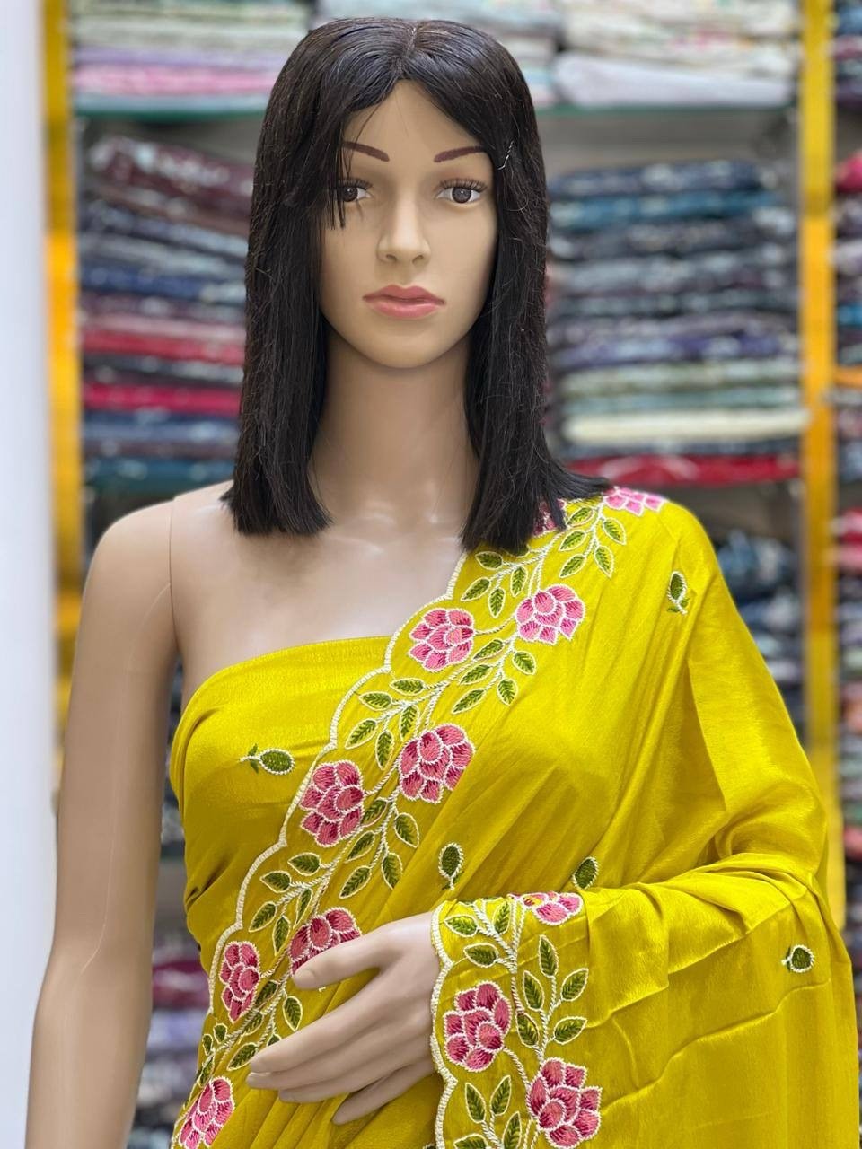 Chinon silk sarees - Image 7