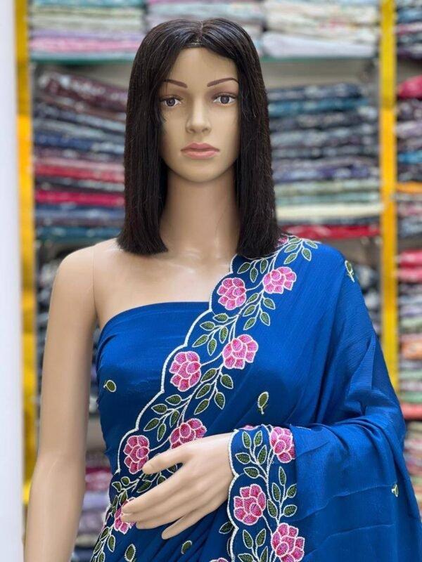 Chinon silk sarees - Image 8