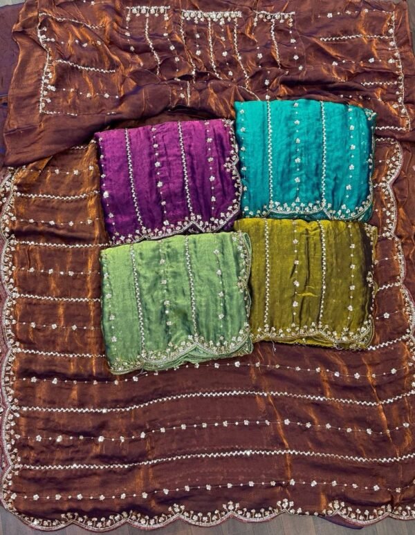 Dual toned dinner sarees - Image 2