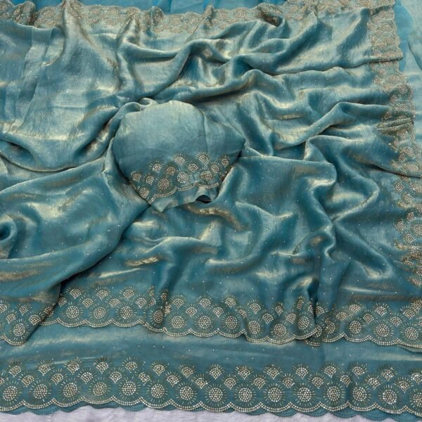 Jarkhan work space silk sarees - Image 12