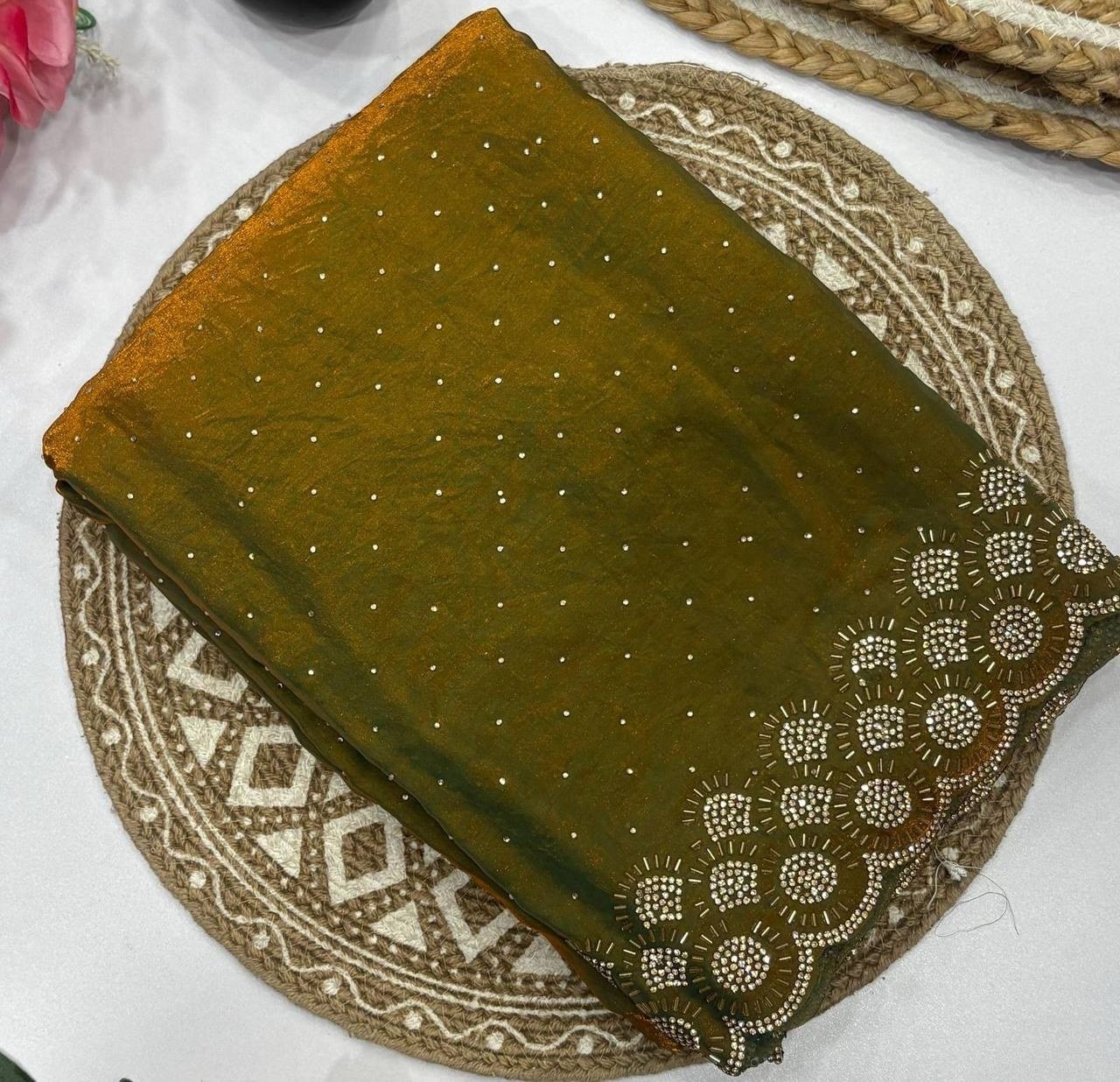 Jarkhan work space silk sarees - Image 16