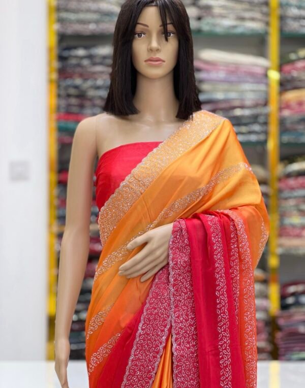 Dual shaded Rangoli silk sarees - Image 6