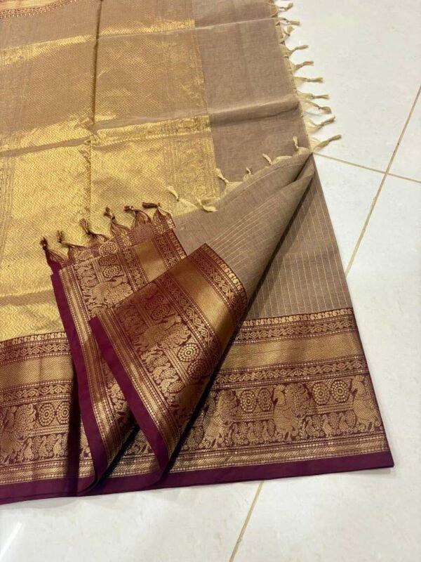 Kanchi Cotton Vaira Oosi Saree - Image 5