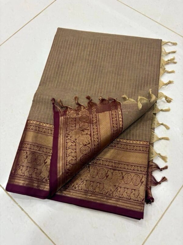 Kanchi Cotton Vaira Oosi Saree - Image 6