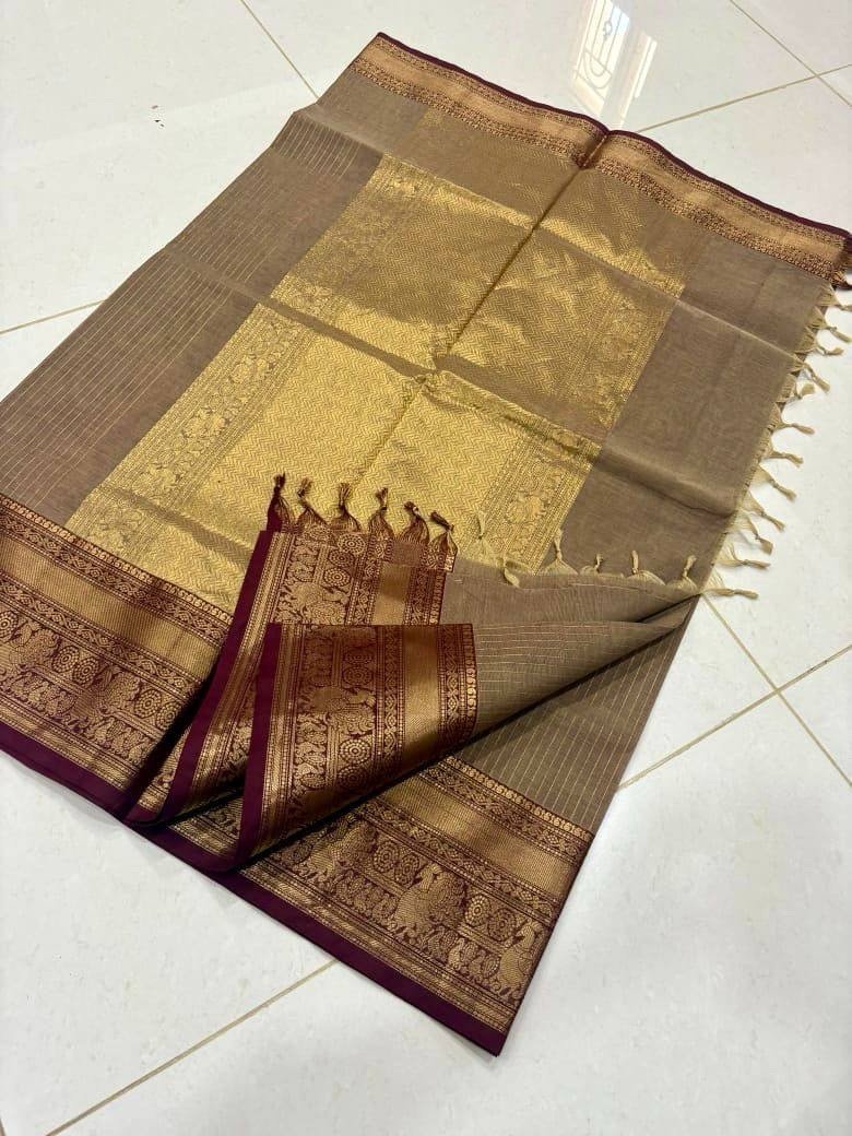 Kanchi Cotton Vaira Oosi Saree - Image 7