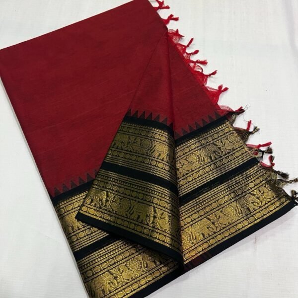 Kanchi cotton saree - Image 4