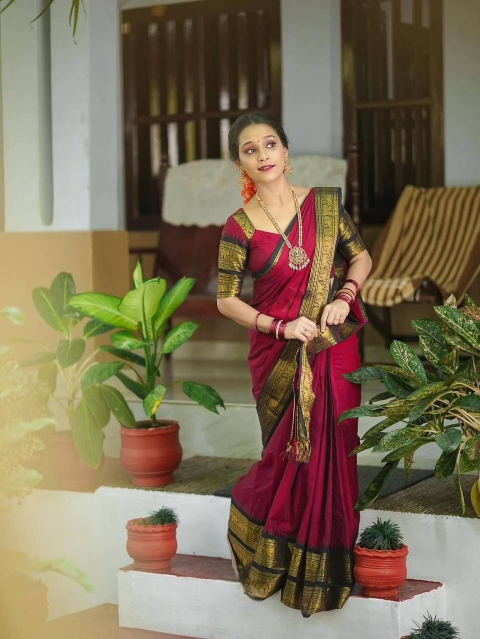 Kanchi cotton saree - Image 3