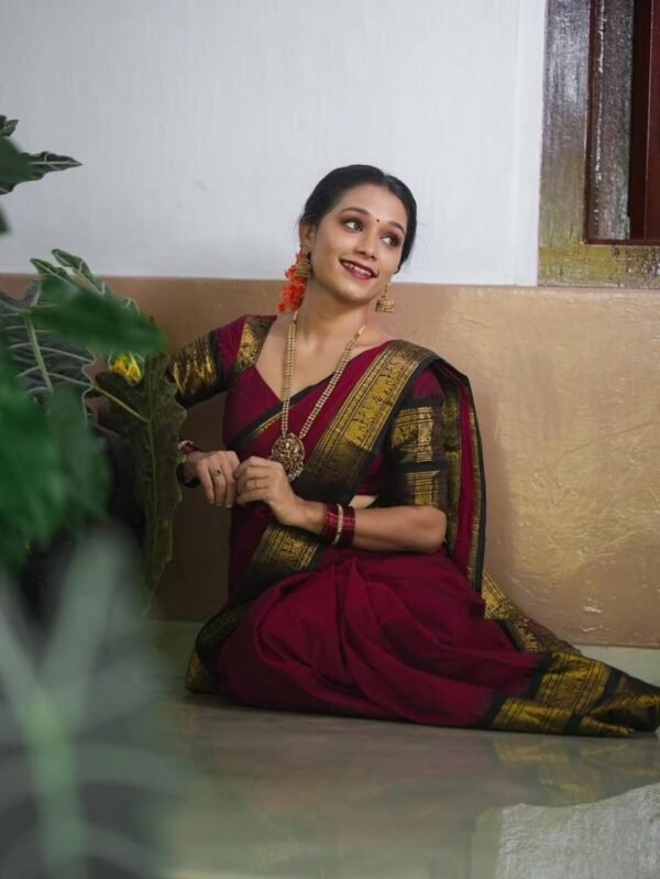 Kanchi cotton saree - Image 2