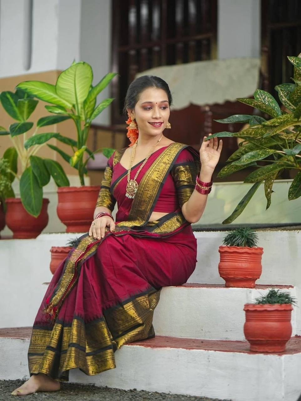 Kanchi cotton saree - Image 1