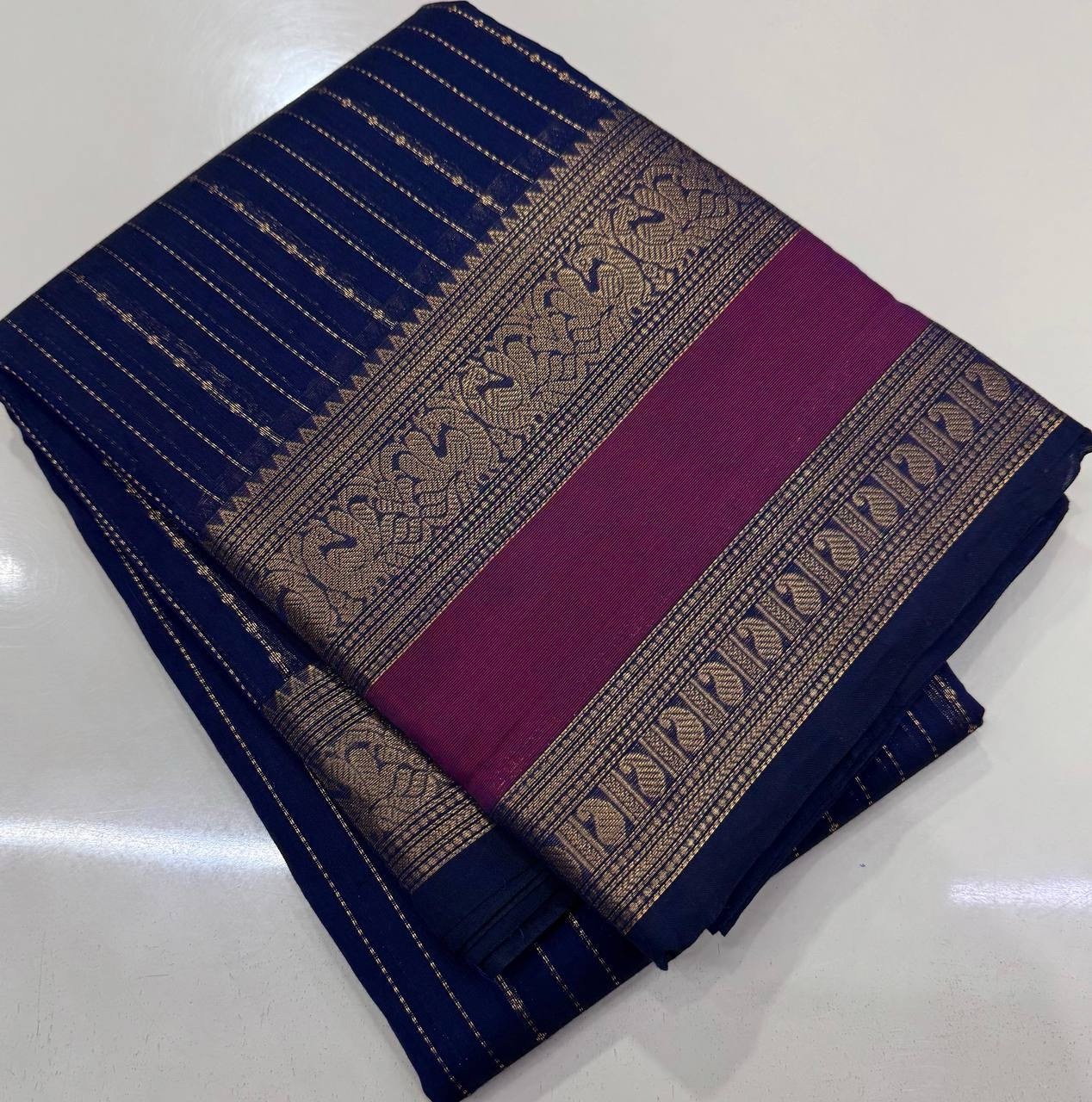 Kanchi Cotton Vaira Oosi Saree - Image 9