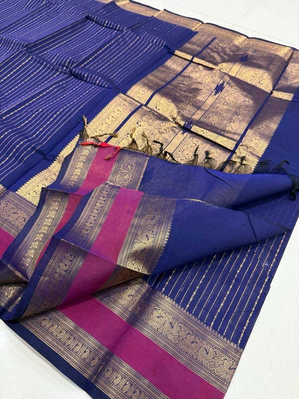 Kanchi Cotton Vaira Oosi Saree - Image 7