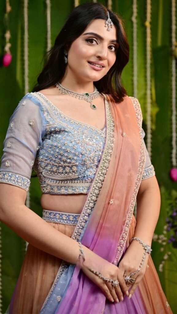 Sona Rainbow Organza Lehenga Set