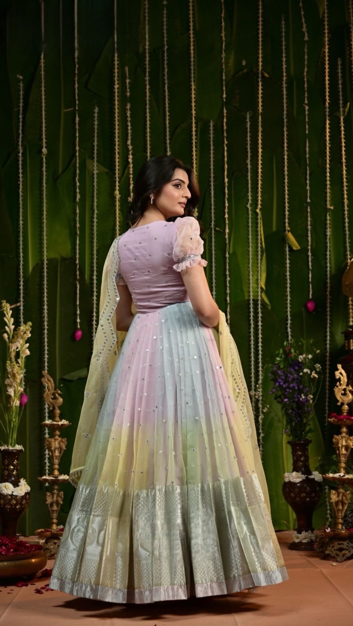 Organza Pattu Gown - Image 2