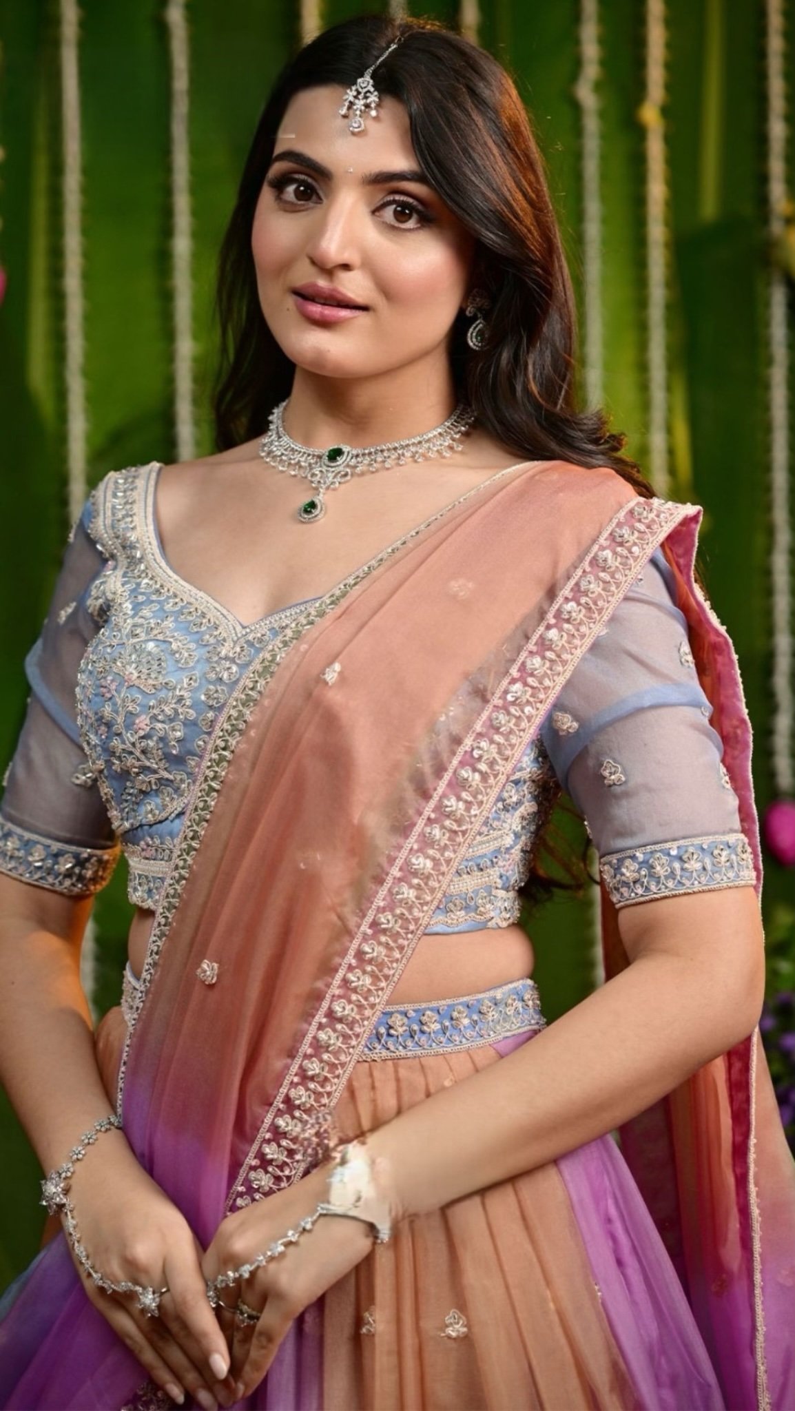 Sona Rainbow Organza Lehenga Set - Image 3