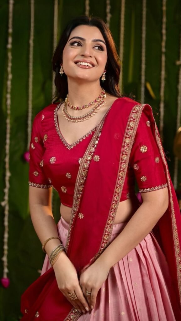 Veena Russian Silk Lehenga Set