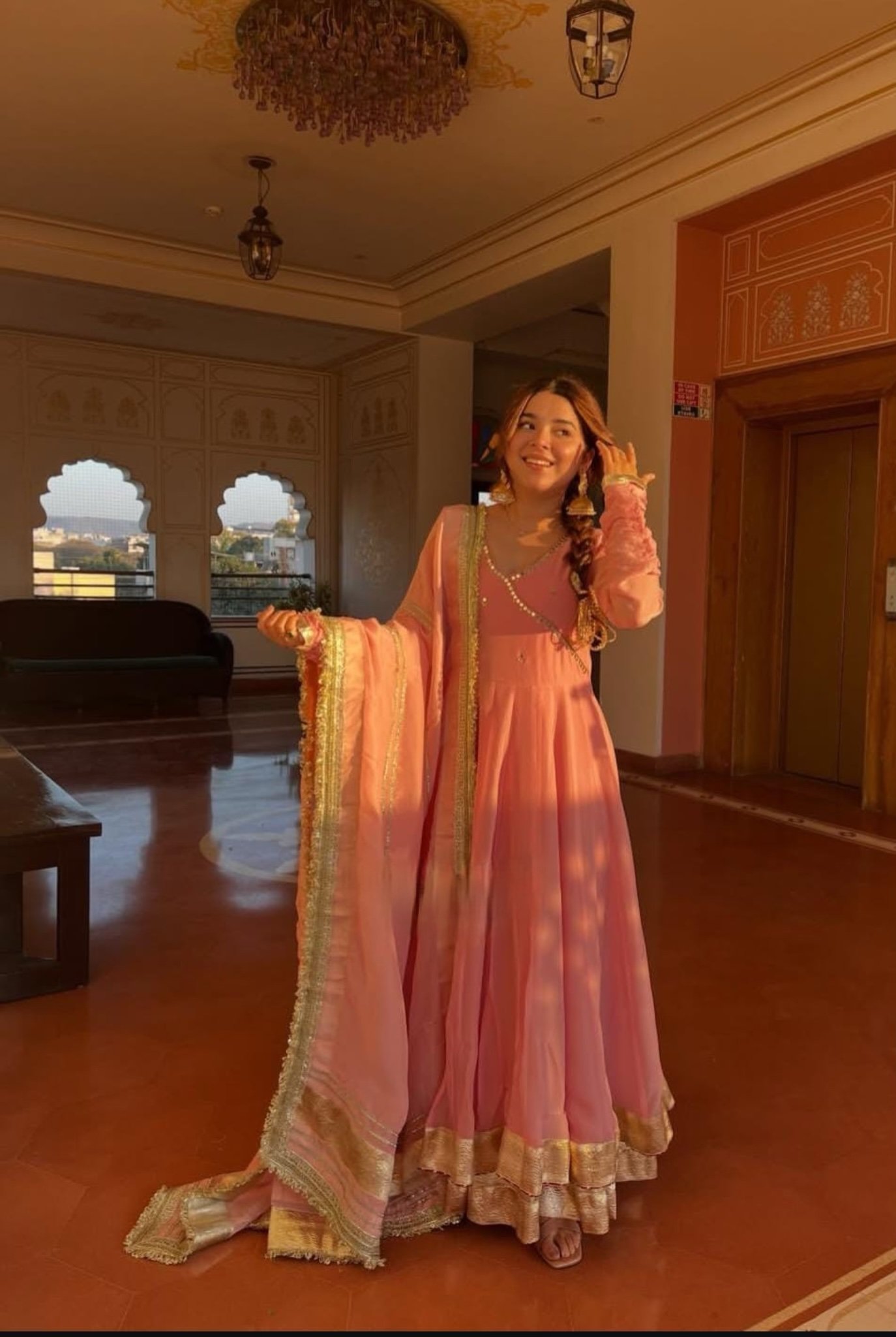 Designer flaired Kurta set - Image 2