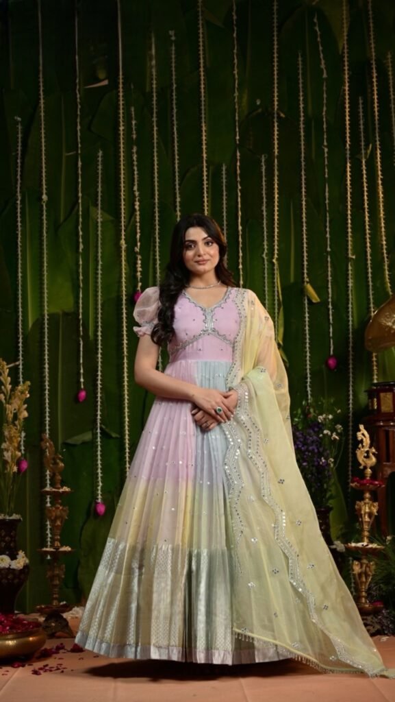 Organza Pattu Gown