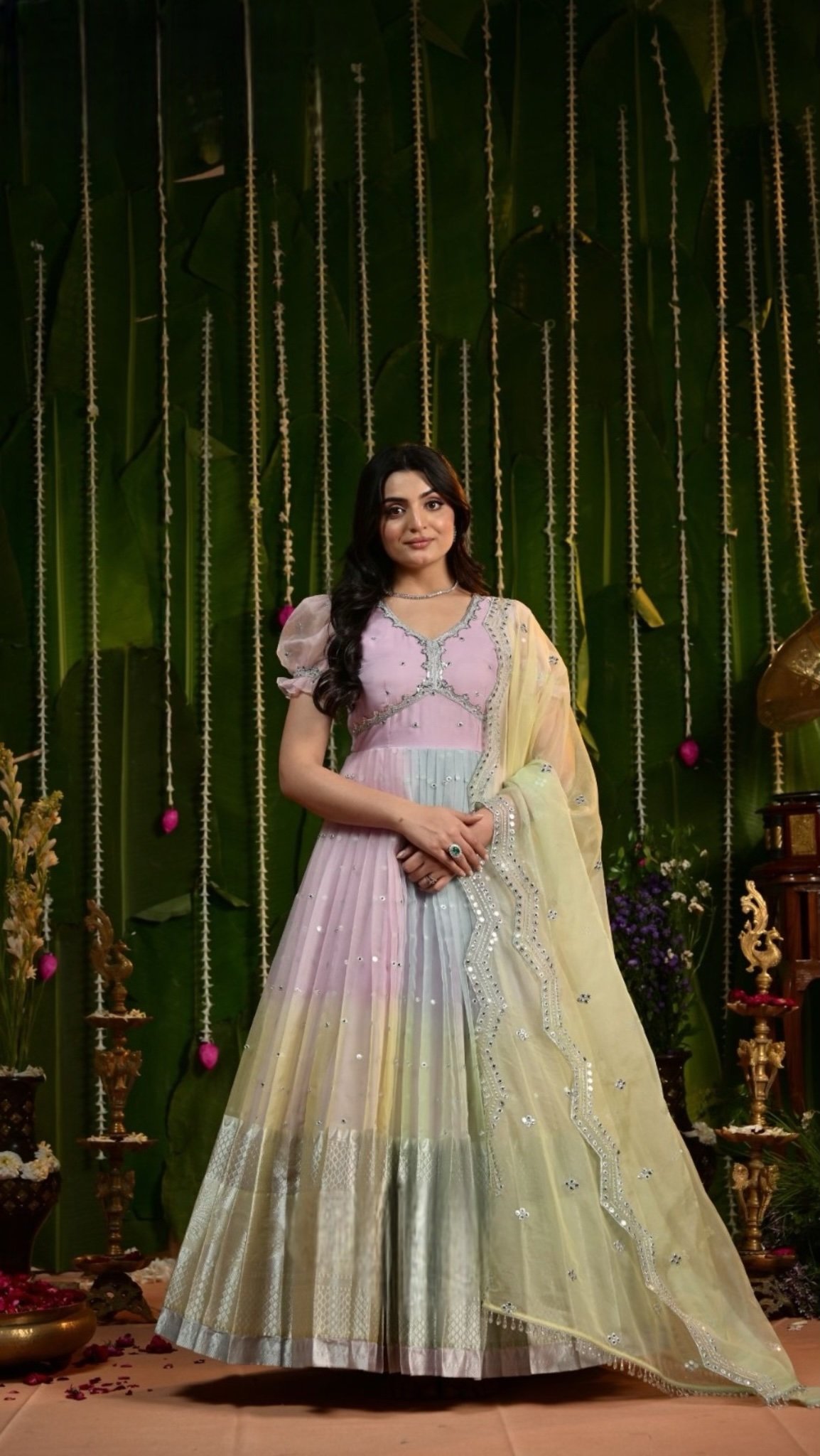 Organza Pattu Gown - Image 3