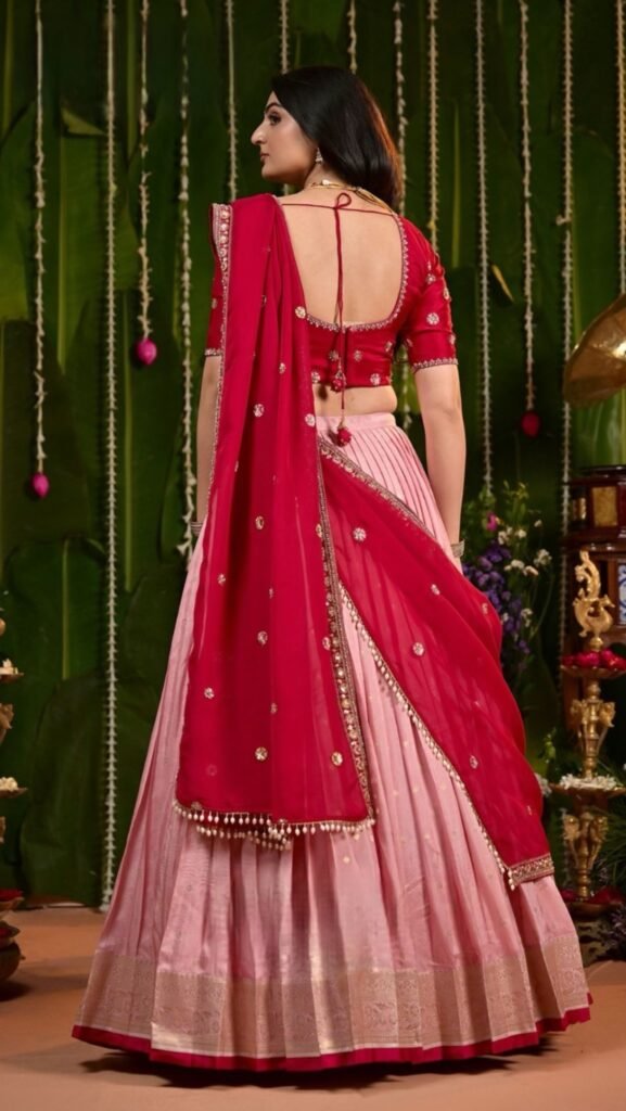 Veena Russian Silk Lehenga Set
