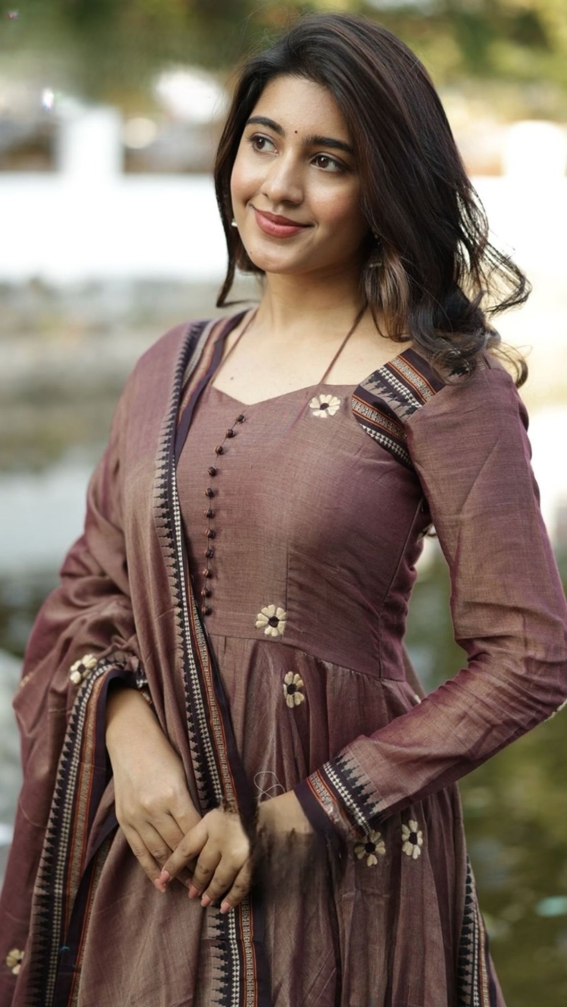 Chiku Chocolate Handloom Kurta Suit Set - Image 2