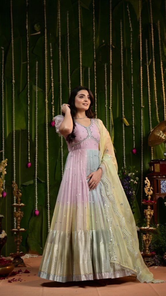 Organza Pattu Gown
