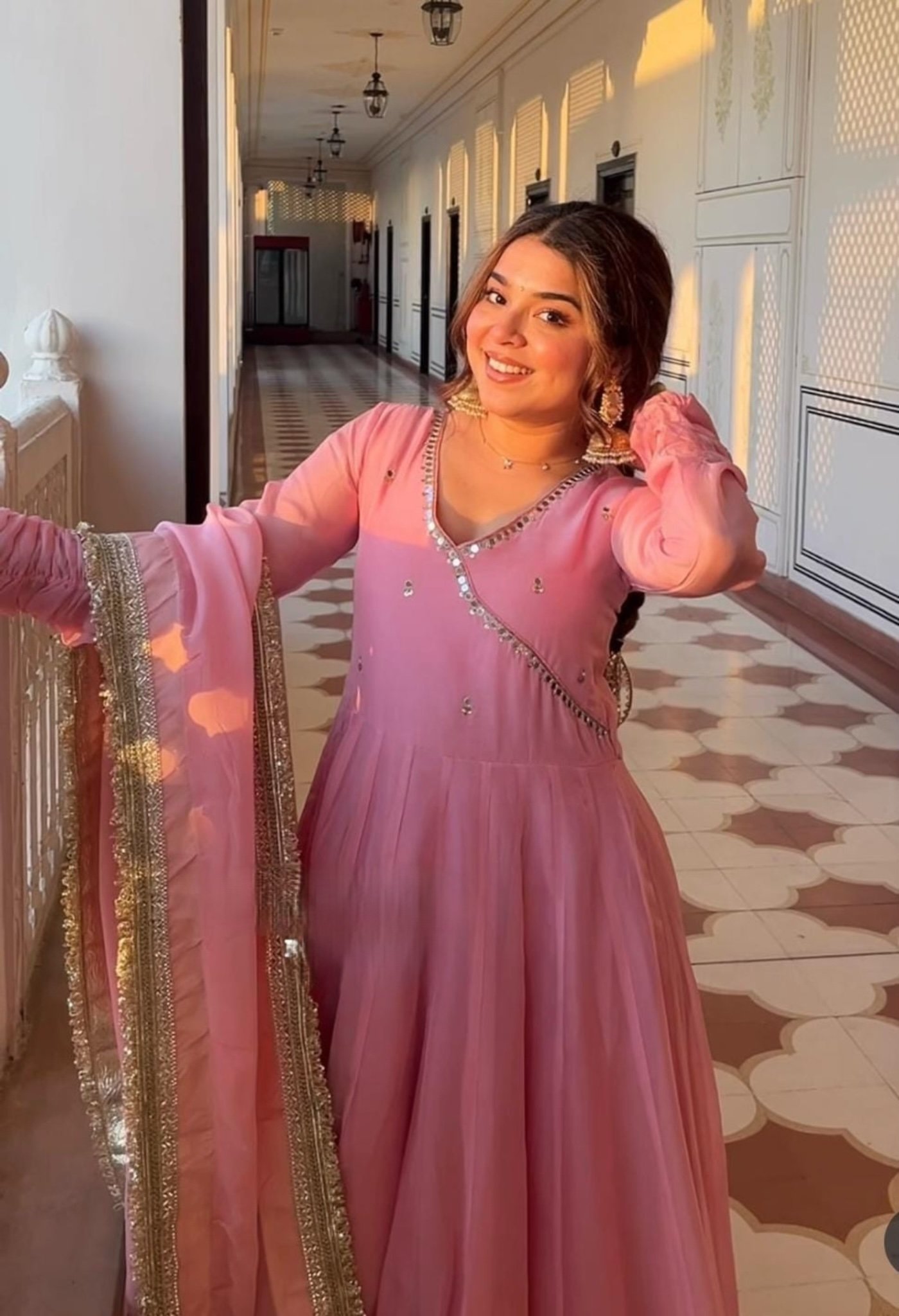 Designer flaired Kurta set - Image 4