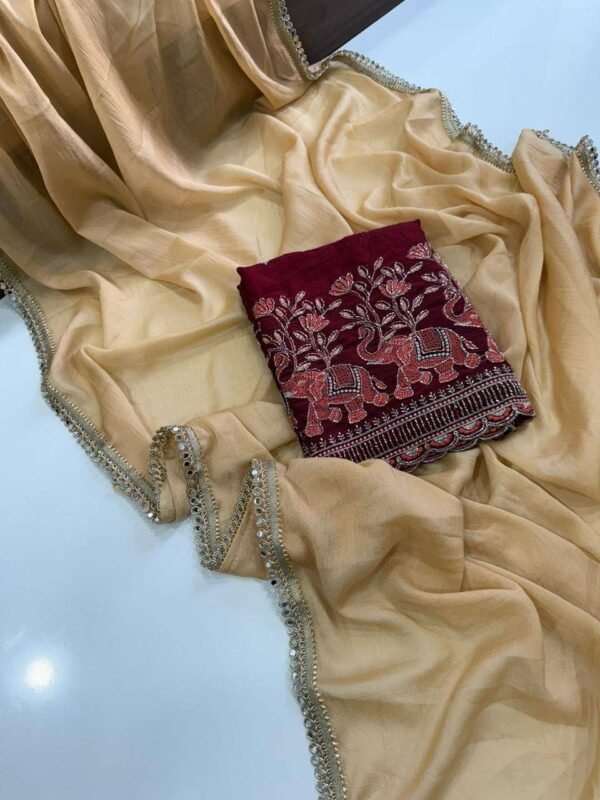 Rangoli crush saree - Image 2