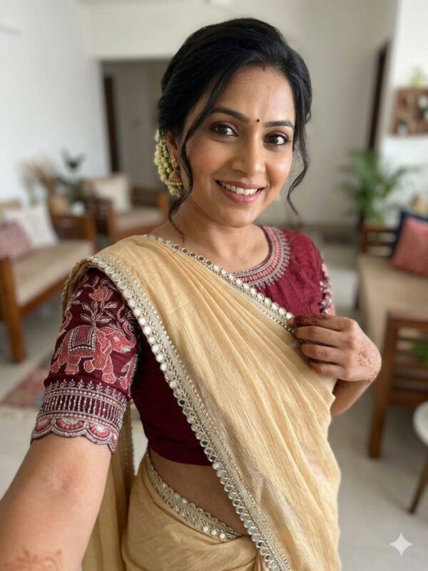 Rangoli crush saree - Image 3