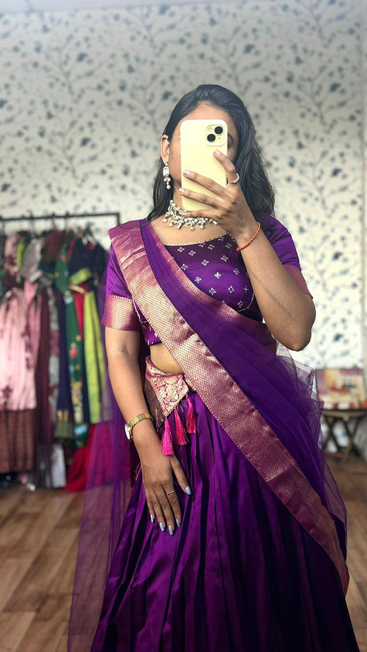 Maggam Pattu Lehenga – Limited Edition ✨ - Image 4