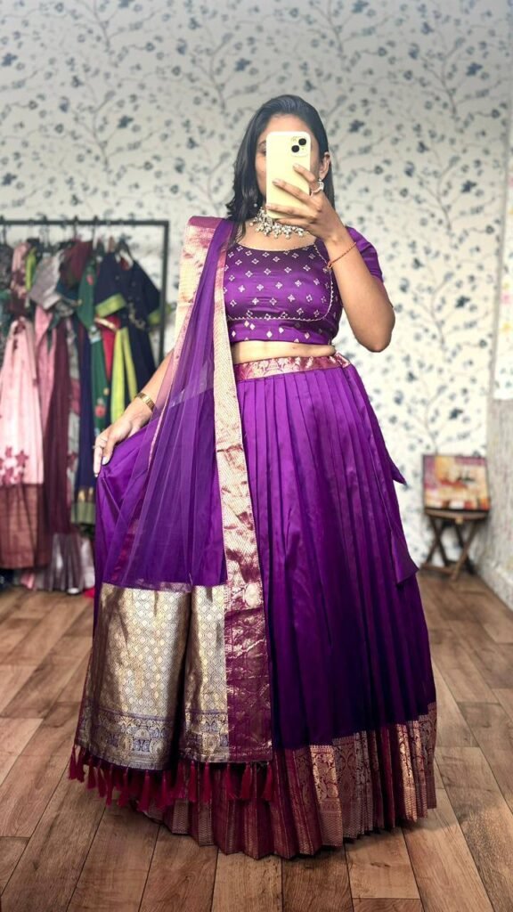 Maggam Pattu Lehenga – Limited Edition ✨