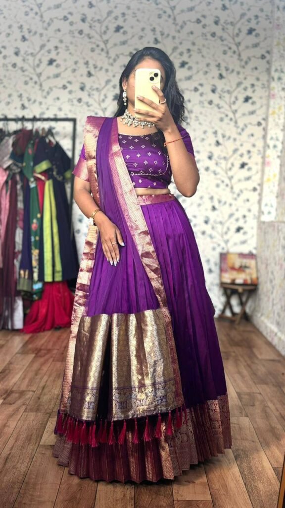 Maggam Pattu Lehenga – Limited Edition ✨