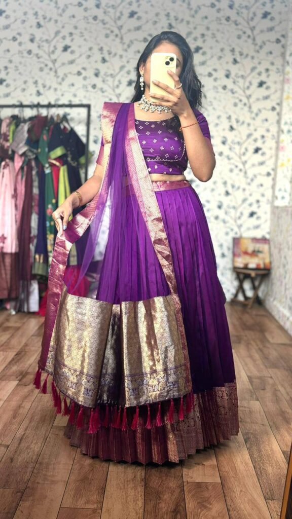 Maggam Pattu Lehenga – Limited Edition ✨