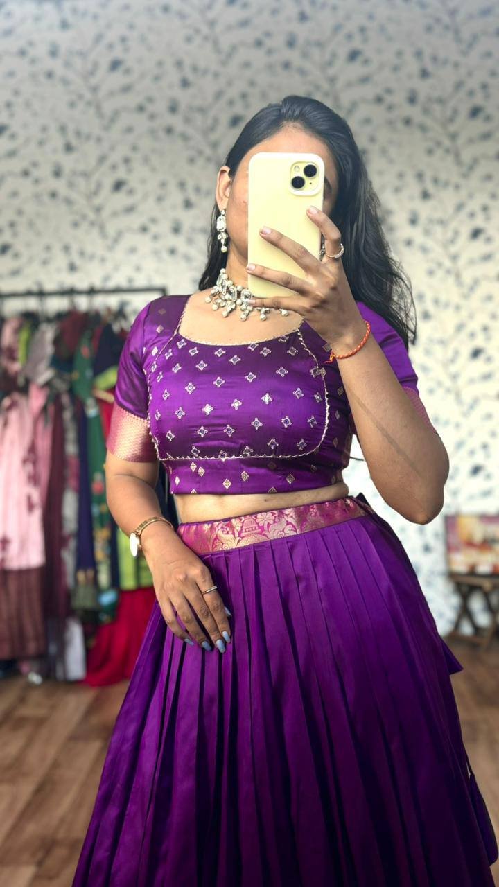 Maggam Pattu Lehenga – Limited Edition ✨ - Image 9