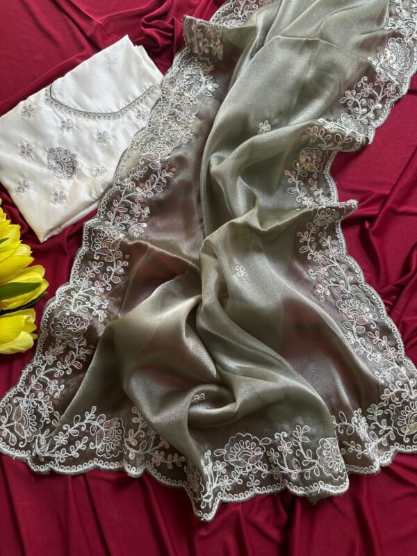 SHARJEENA - Shimmer tissue silk