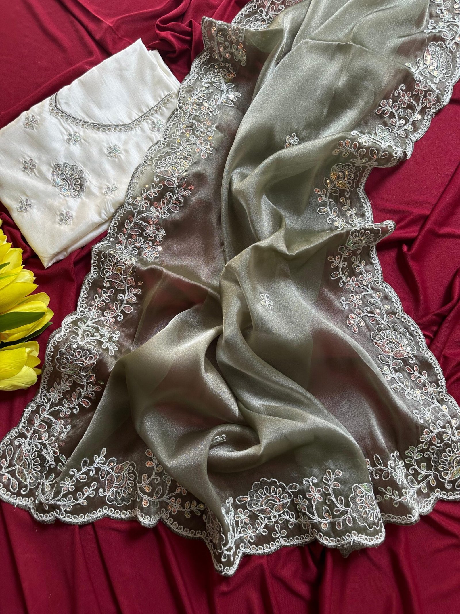 SHARJEENA - Shimmer tissue silk - Image 1