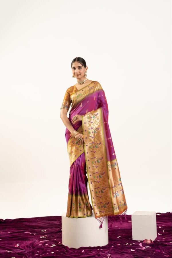 VAISHU - Banarasi Paithani Silk Saree - Image 21