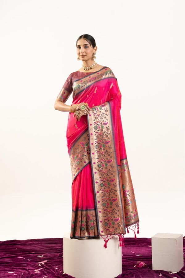 VAISHU - Banarasi Paithani Silk Saree - Image 27