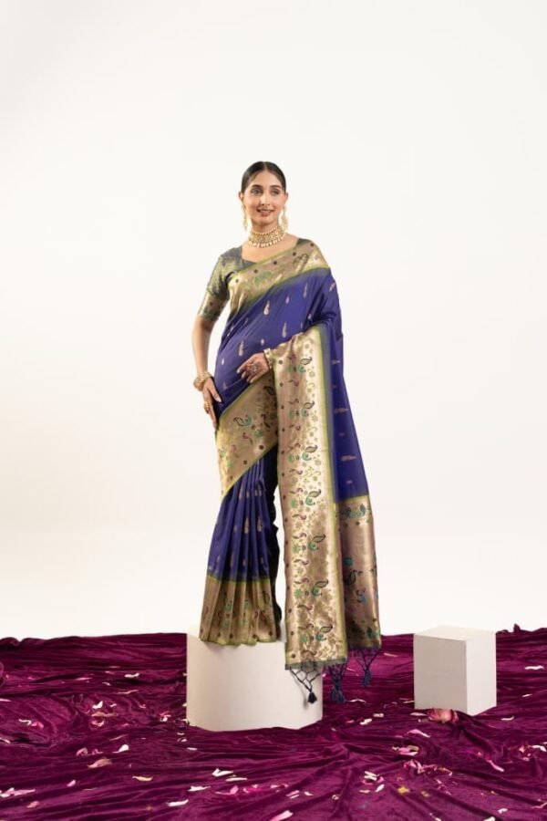 VAISHU - Banarasi Paithani Silk Saree - Image 12