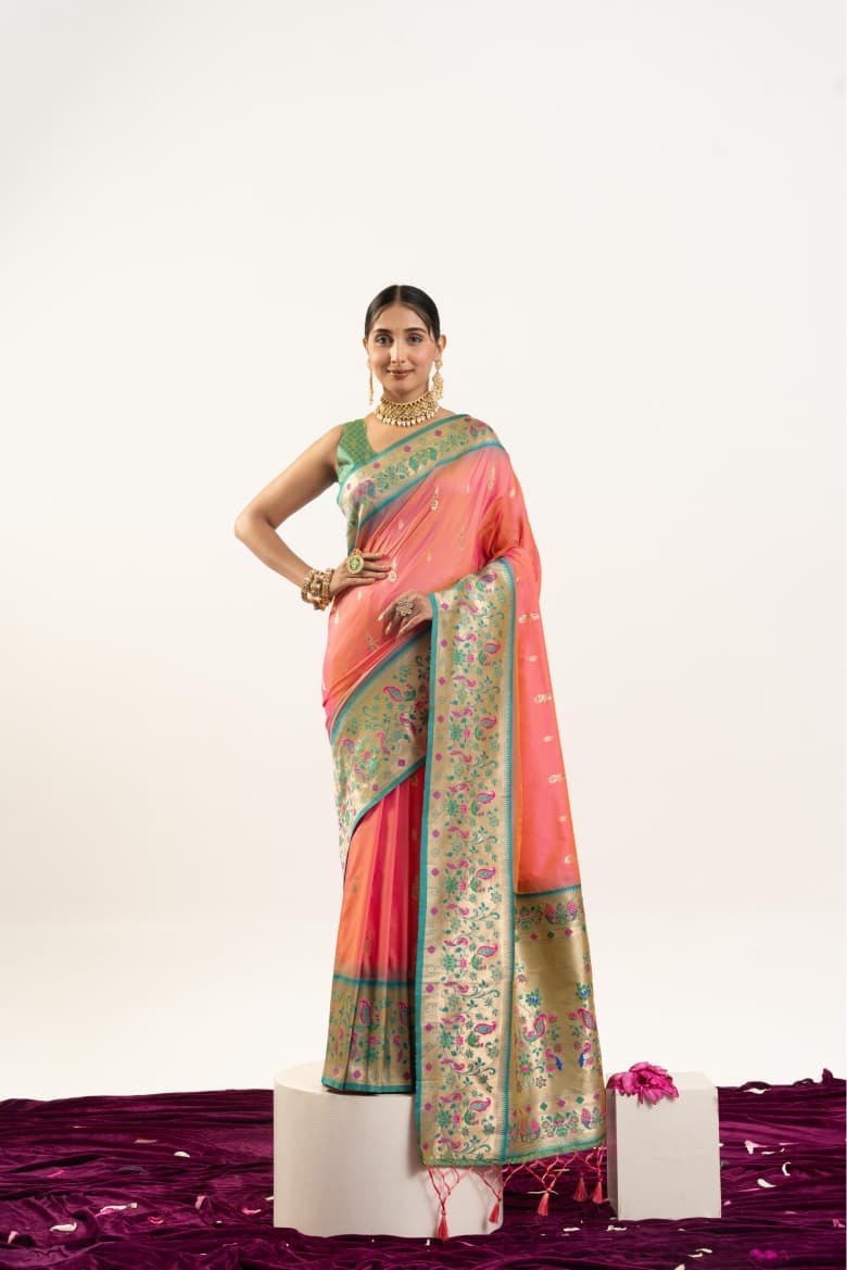 VAISHU - Banarasi Paithani Silk Saree - Image 16