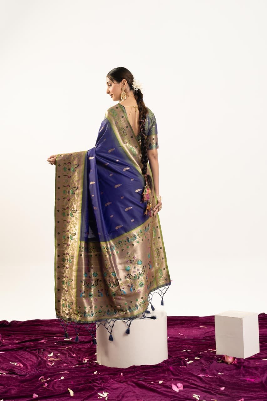VAISHU - Banarasi Paithani Silk Saree - Image 11