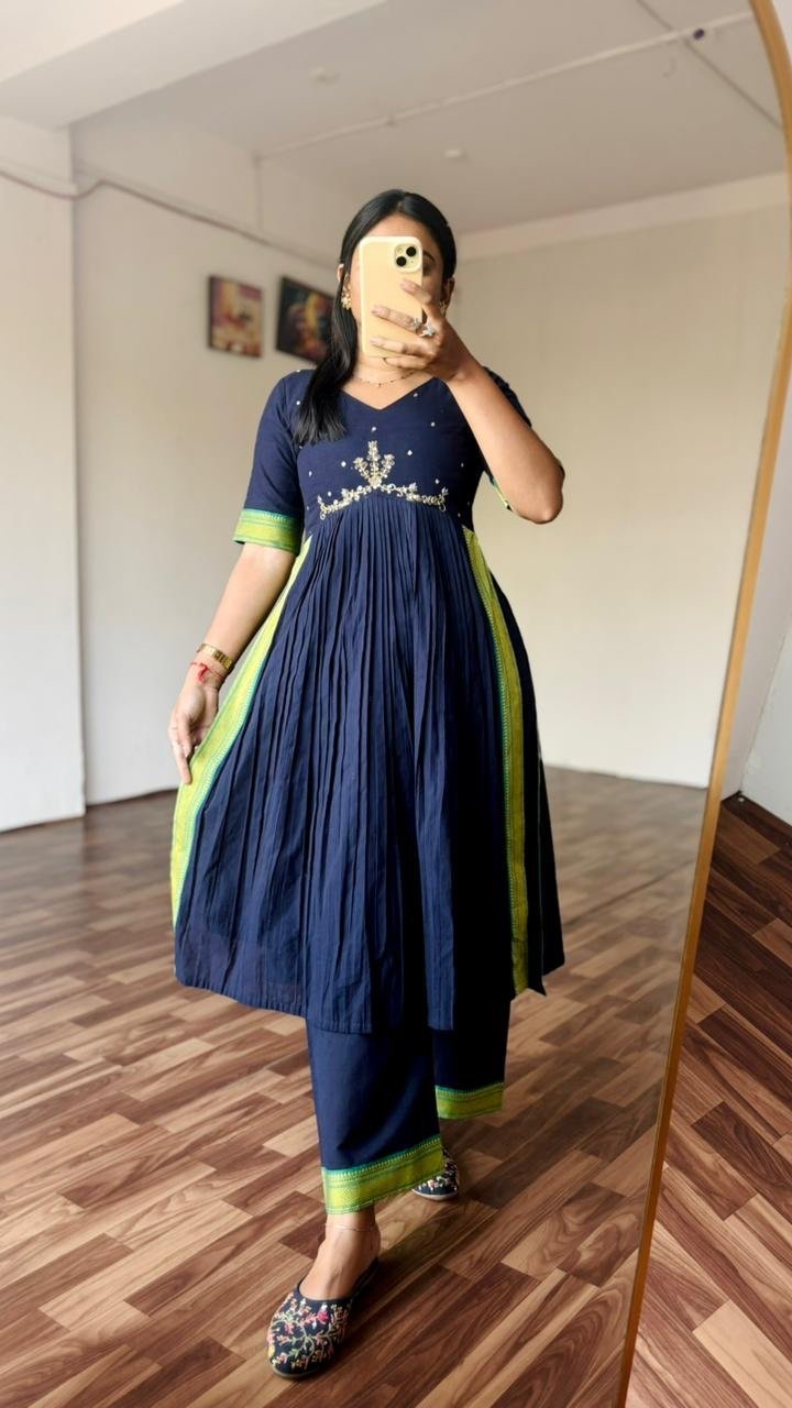 Ziya Mangalagiri handloom cotton kurti pant set - Image 5