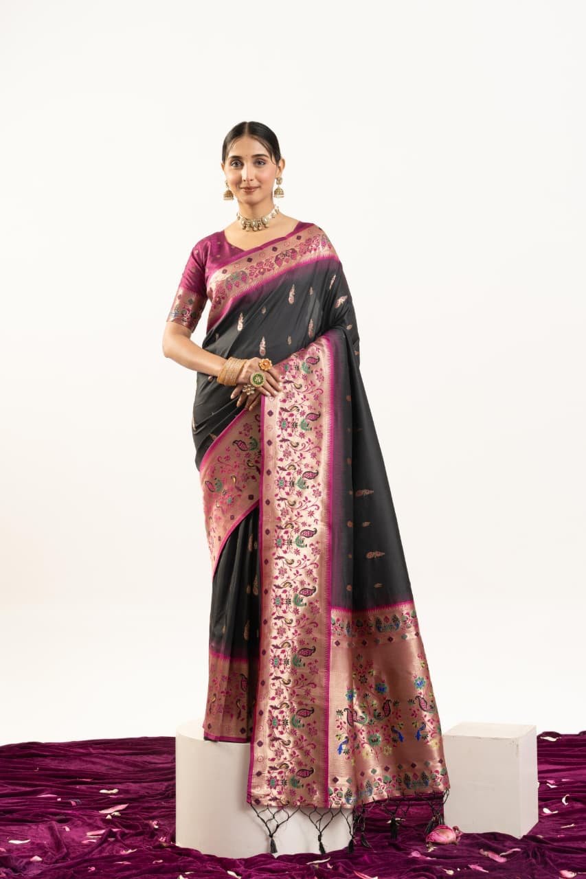VAISHU - Banarasi Paithani Silk Saree - Image 2