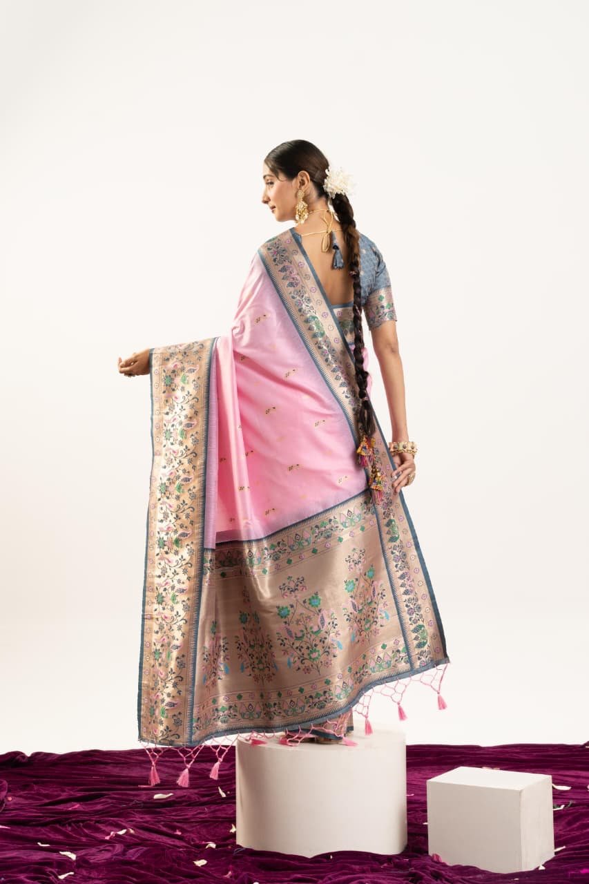 VAISHU - Banarasi Paithani Silk Saree - Image 5