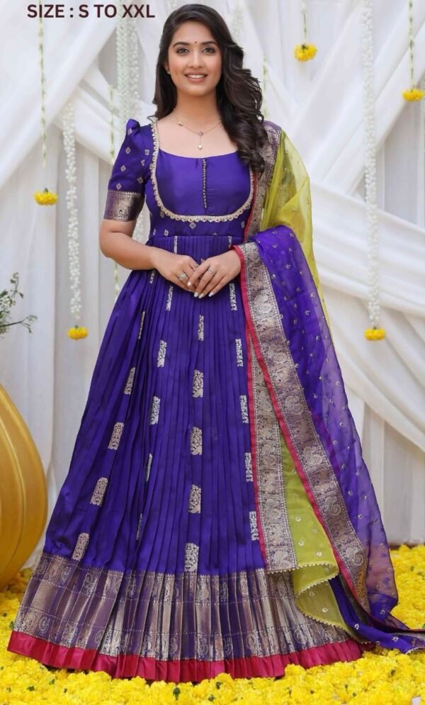 Mahani Kanchi Border Pattu Anarkali - Image 3