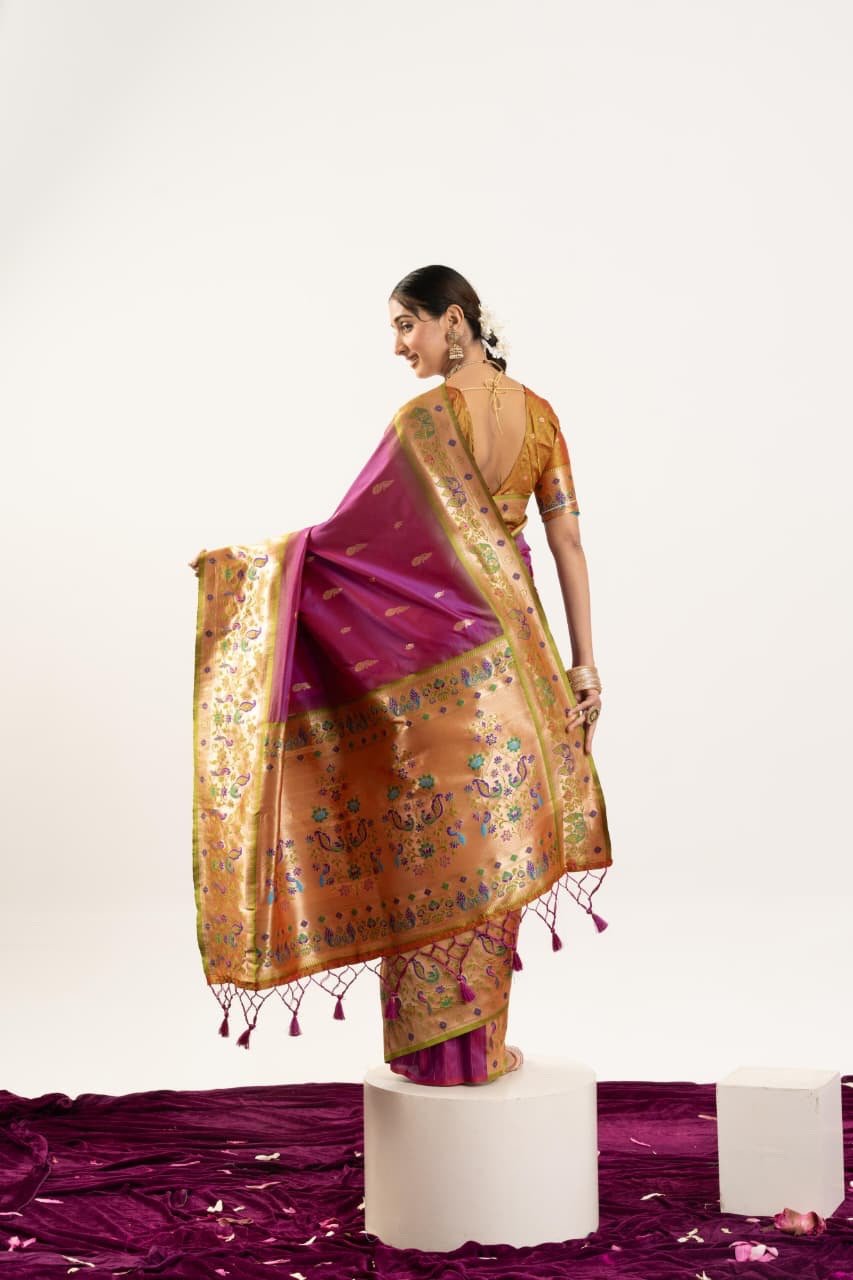 VAISHU - Banarasi Paithani Silk Saree - Image 24