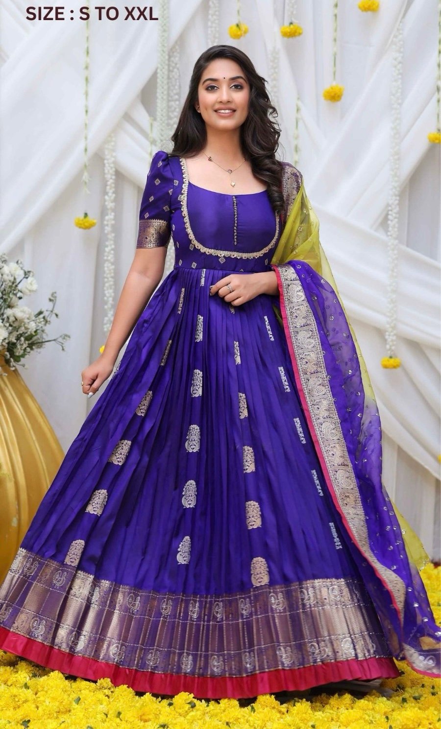 Mahani Kanchi Border Pattu Anarkali - Image 1