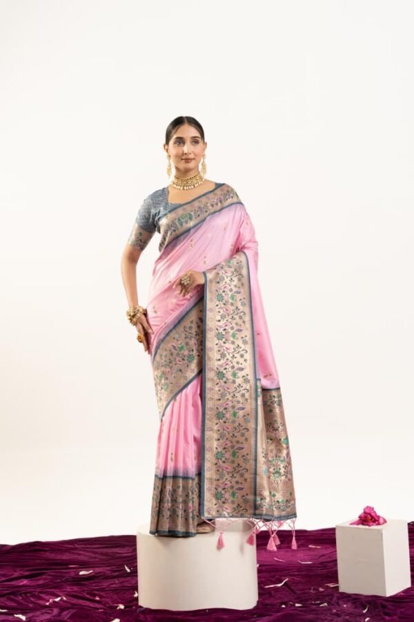 VAISHU - Banarasi Paithani Silk Saree - Image 6