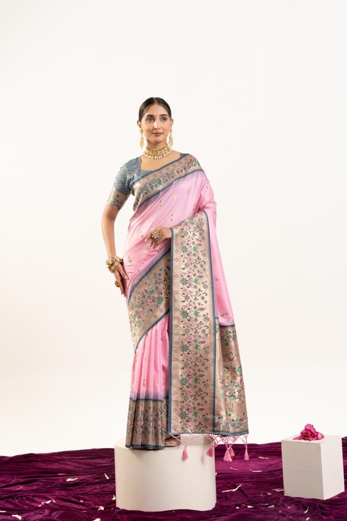 VAISHU - Banarasi Paithani Silk Saree - Image 6