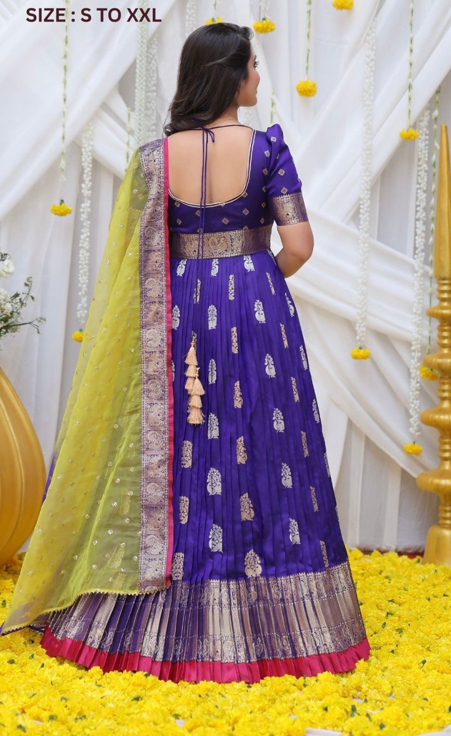 Mahani Kanchi Border Pattu Anarkali - Image 4